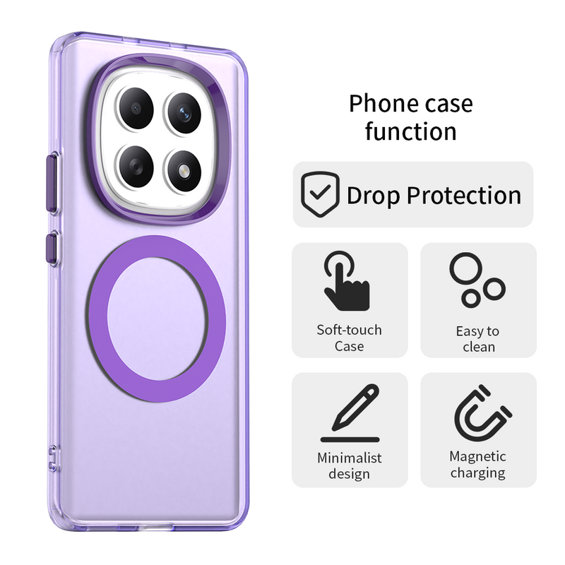 Phone Case for Xiaomi Redmi Note 15, Compatible with Magsafe,Shockproof Magnetic Case Cover