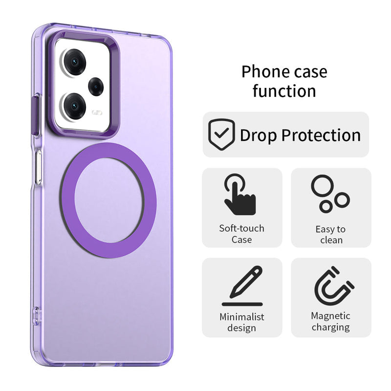 Phone Case for Xiaomi Redmi Note 12 Pro 5G, Compatible with Magsafe, Shockproof Magnetic Case Cover