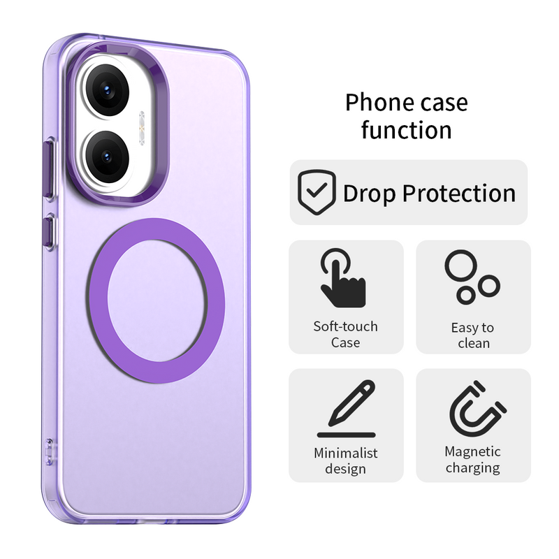 Phone Case for Xiaomi Redmi Turbo 4 Pro, Compatible with Magsafe,Shockproof Magnetic Case Cover