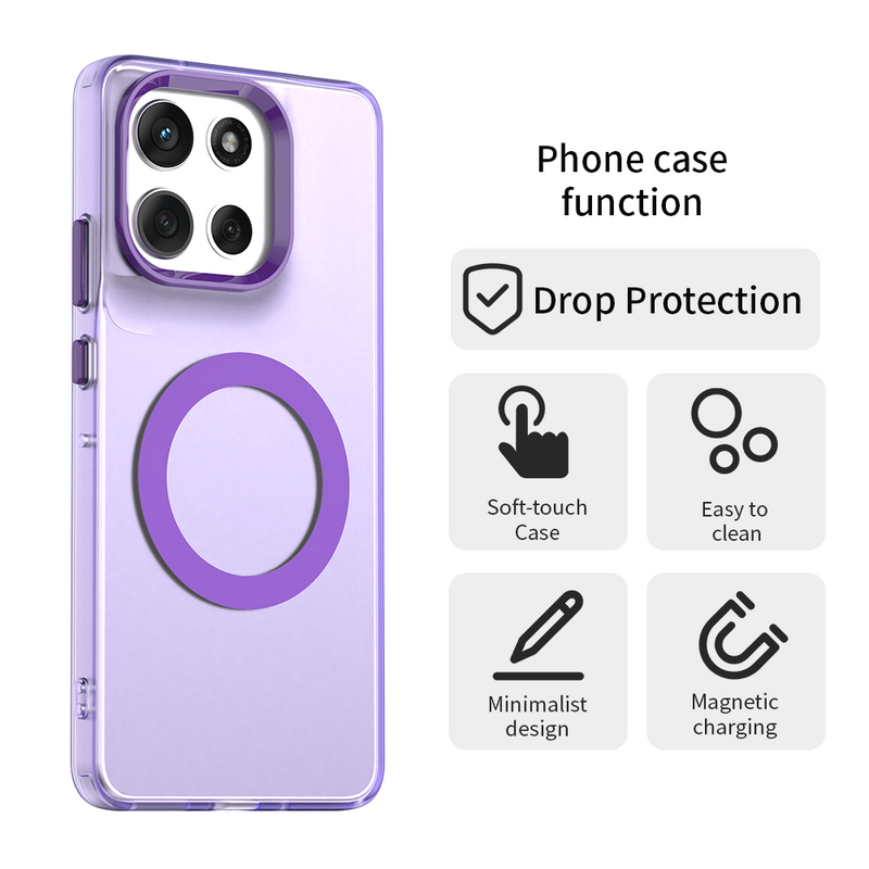 Phone Case for Motorola Moto G86, Compatible with Magsafe,Shockproof Magnetic Case Cover