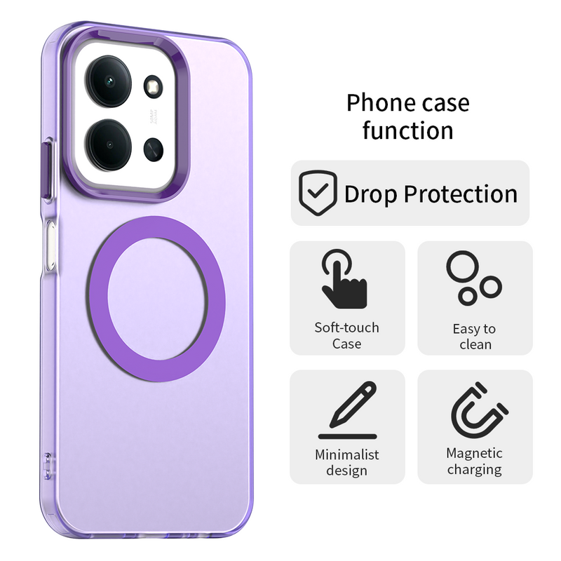 Phone Case for Xiaomi Redmi 15C 5G, Compatible with Magsafe, Shockproof Magnetic Case Cover