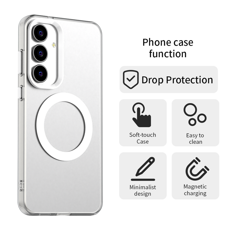 Phone Case for Samsung Galaxy S25 FE, Compatible with Magsafe,Shockproof Magnetic Case Cover