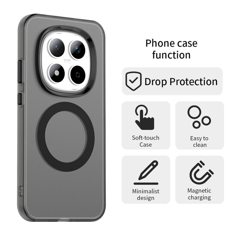 Phone Case for Xiaomi Redmi Note 15 Pro 5G (6.83" inch), Compatible with Magsafe, Shockproof Magnetic Case Cover