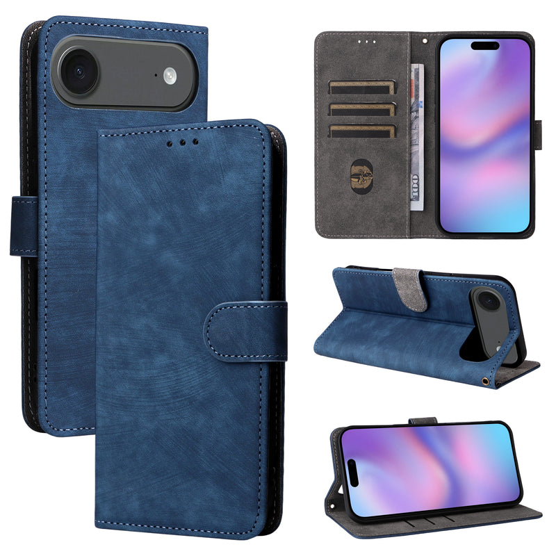 Flip Cover for iPhone 17 Air PU Leather Phone Case RFID Blocking With Hand Strap