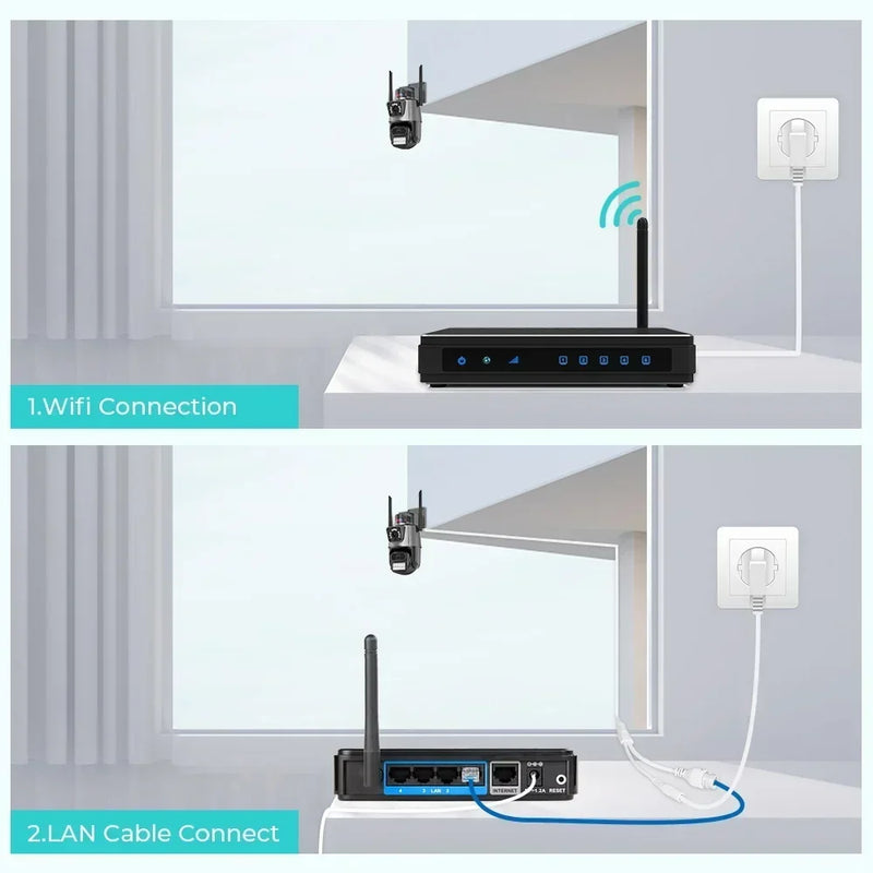 6MP WiFi Camera Wireless AI Humanoid Detection Home Security Baby Monitor