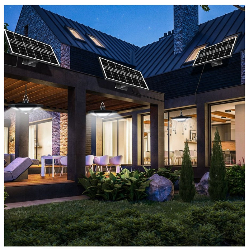 Solar Shed Light Solar Pendant Light For Indoor Outdoor 180 LED 1000LM