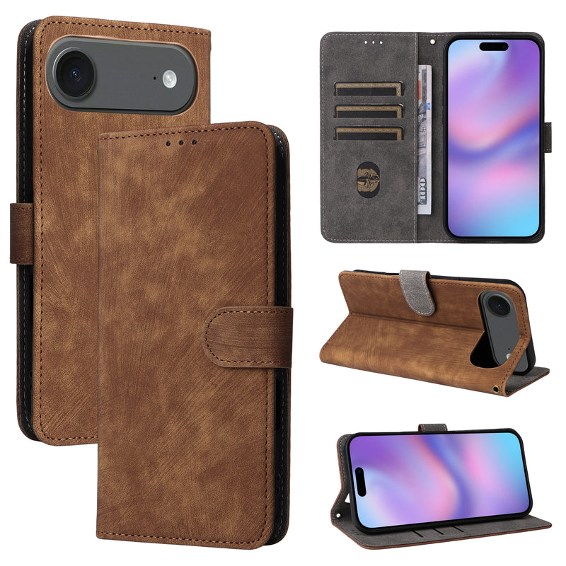 Flip Cover for iPhone 17 Air PU Leather Phone Case RFID Blocking With Hand Strap