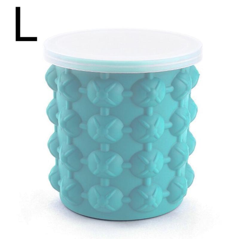 1000ml Silicone Ice Cube with Lid Ice Bucket