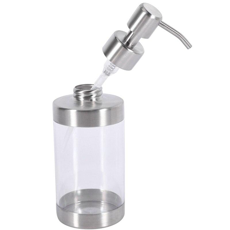 Transparent conditioner bottle with stainless steel