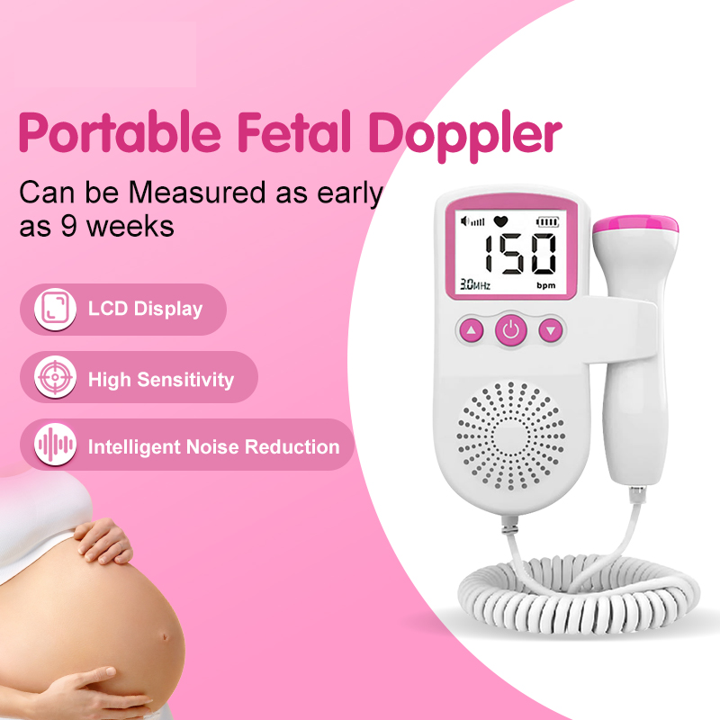 Professional Fetal Doppler Monitor Pregnancy Wellness Kit Baby Shower Gift