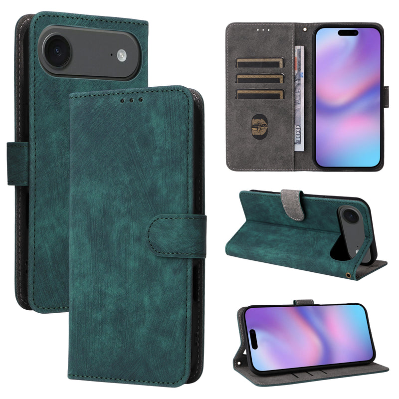 Flip Cover for iPhone 17 Air PU Leather Phone Case RFID Blocking With Hand Strap