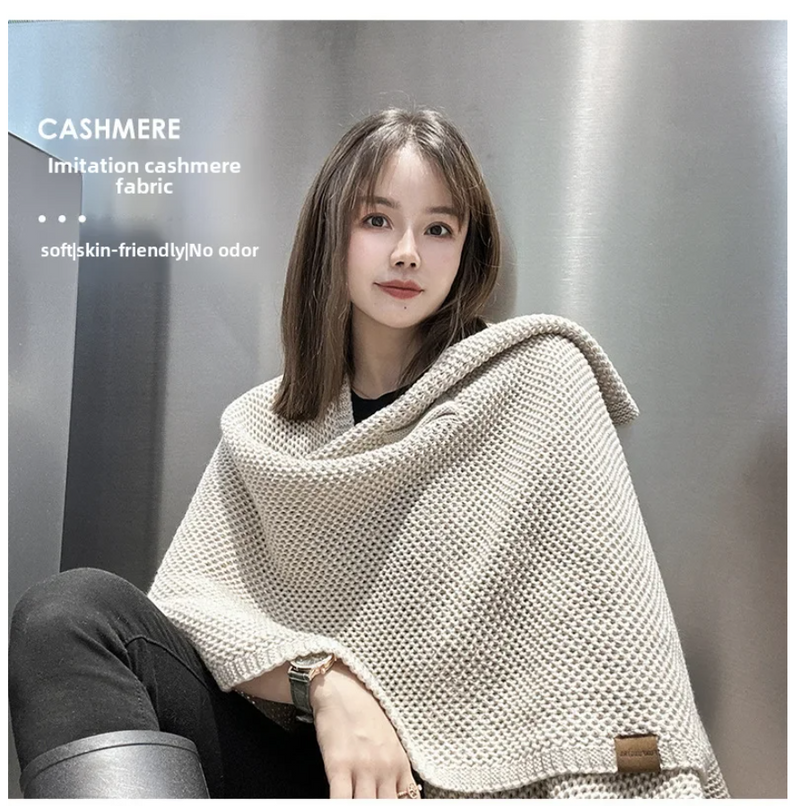 Vintage Cloak Sweater Autumn Winter New Comfortable Casual Loose Knitwear Cloak Outerwear