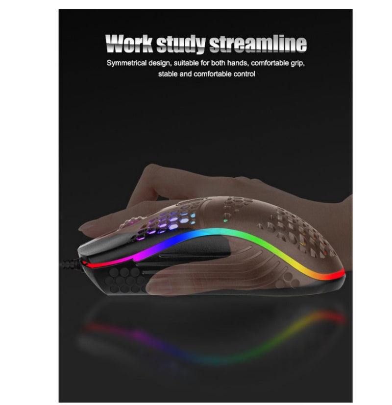 USB Wired Mouse RGB Luminous Gaming Mouse Desktop Laptop Office Computer