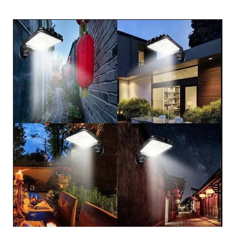 LED Solar Outdoor Remote Control 3 Modes LED Courtyard Wall Lamp