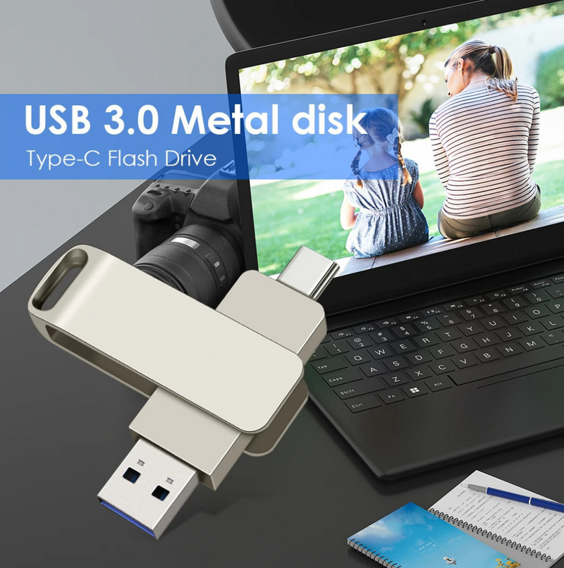 IPSTYLE  2 in 1 Flash Drive USB 3.0 High Speed Memory Stick
