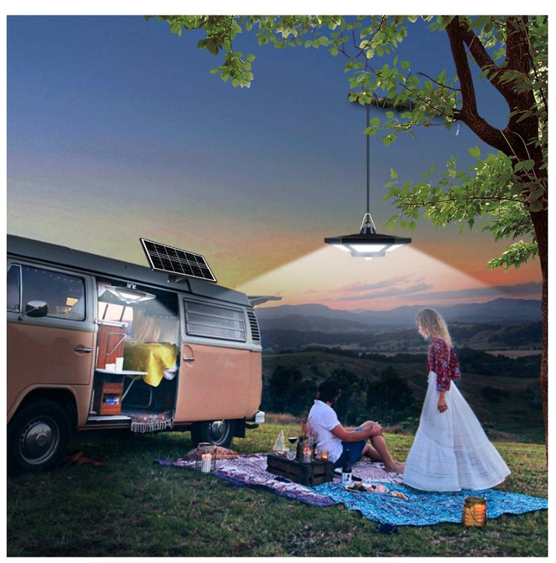 Solar Shed Light Solar Pendant Light For Indoor Outdoor 180 LED 1000LM