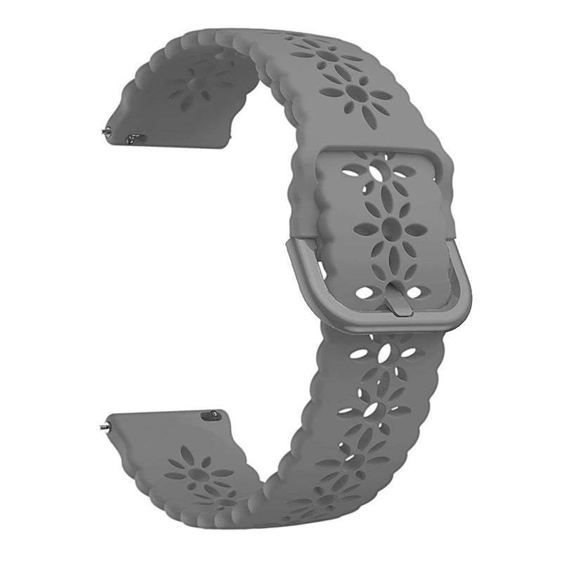 Lace Bands Compatible with Samsung Galaxy Watch 4/5/6 20mm, Soft Hollow-out Silicone Sport Strap