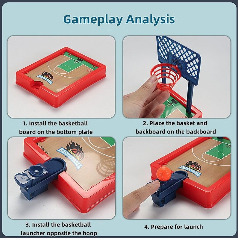 Basketball Game Mini Desktop Tabletop Portable Travel Or Office Game Set