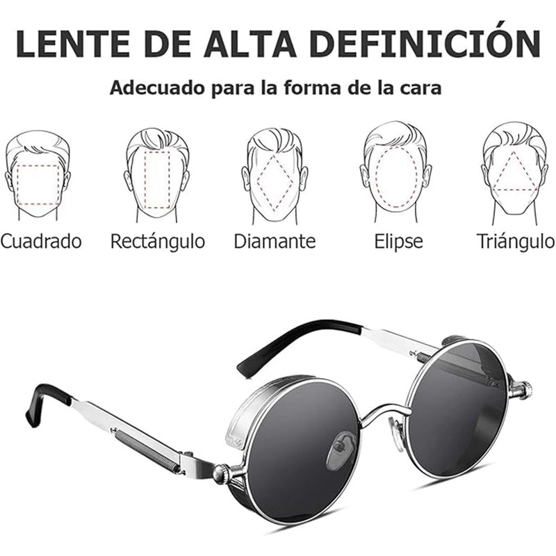 Round Metal Frame Sunglasses Men Women Retro Steampunk Glasses Sunglasses