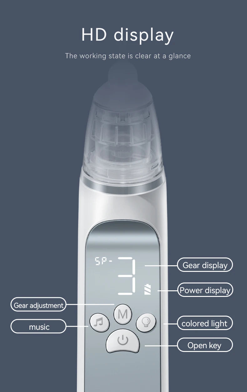 Electric Baby Nasal Aspirator with Music for Efficient Mucus Removal