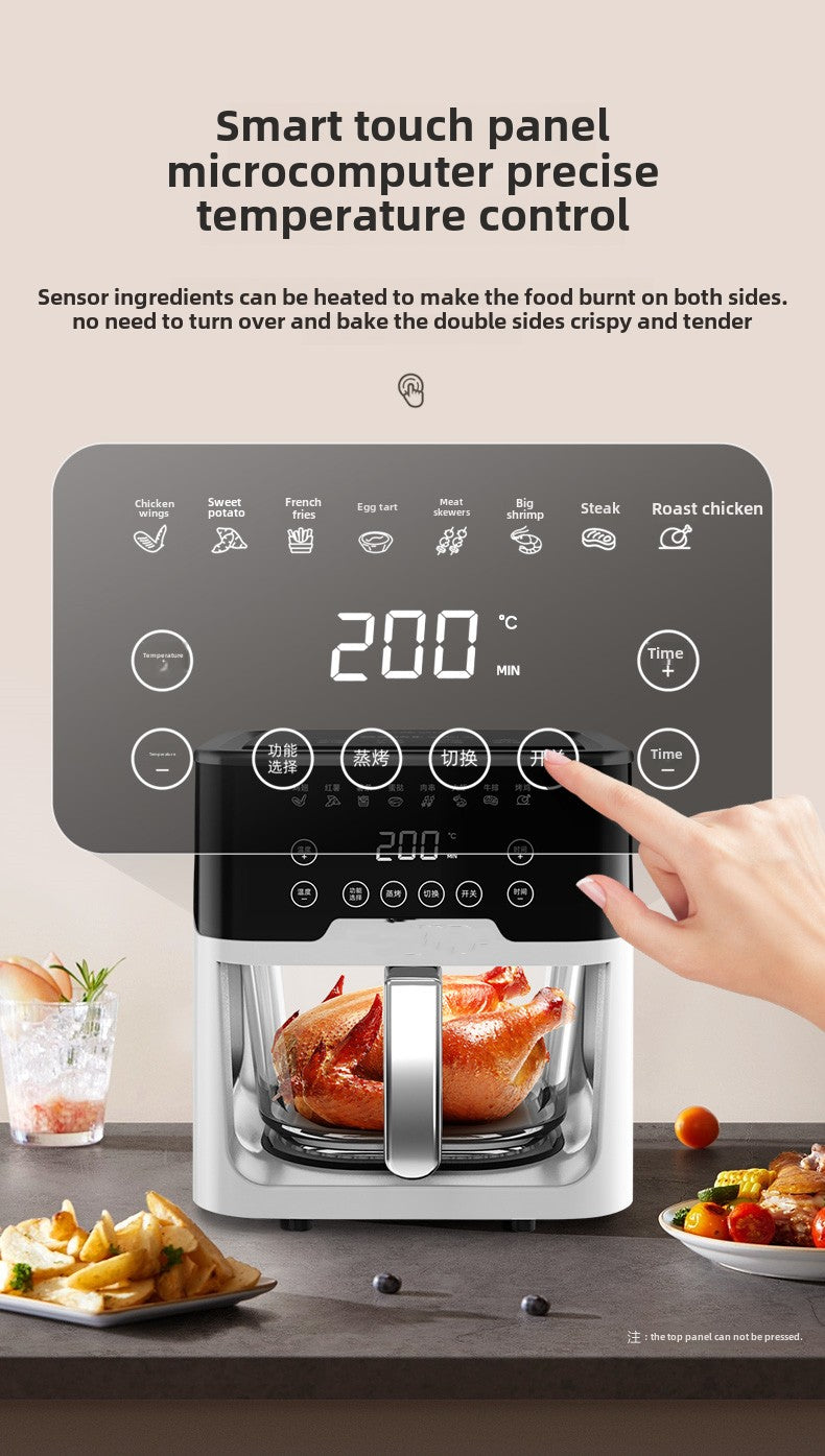 4L Fully Automatic Large-Capacity Air Fryer with Transparent Oven and Microwave Airfryer