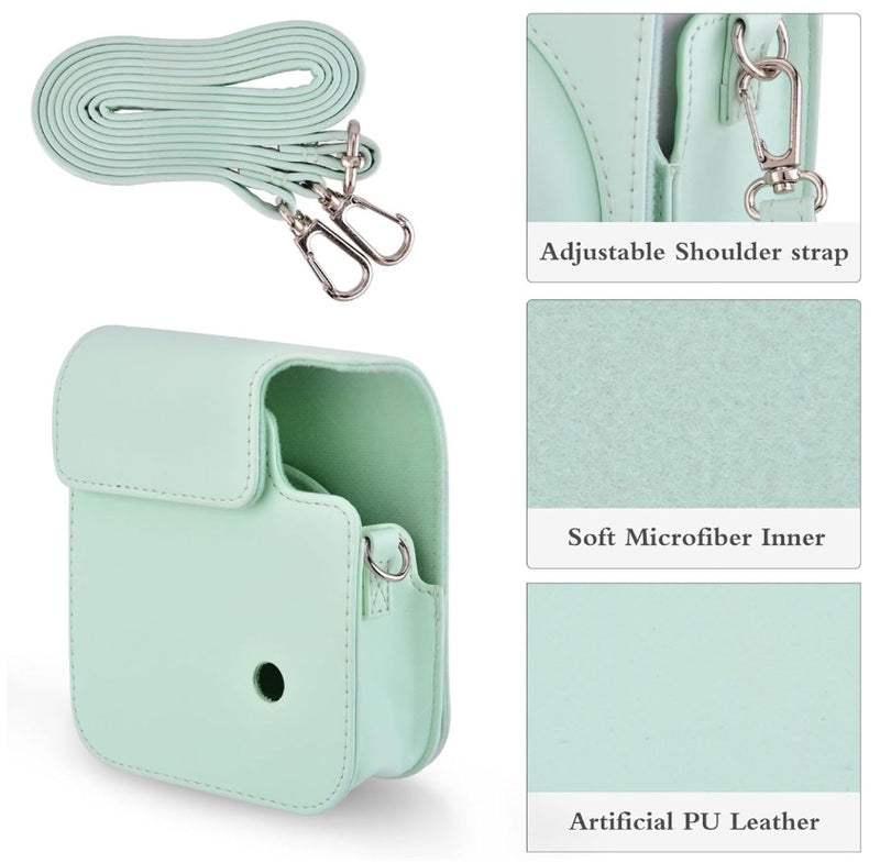 PU Leather Camera Case for Fujifilm Instax Mini 12 with Adjustable Strap