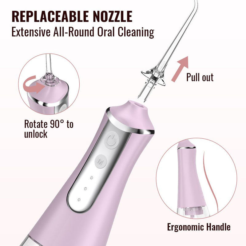 Oral Irrigator Portable Dental Water Flosser USB Rechargeable