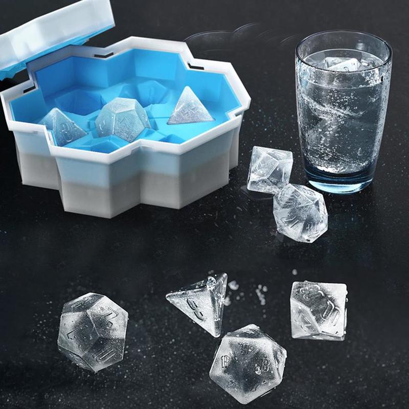 Flexible Ice Cube Shaped Freezer Silicone Ice Cube Mold For Whisky Mix