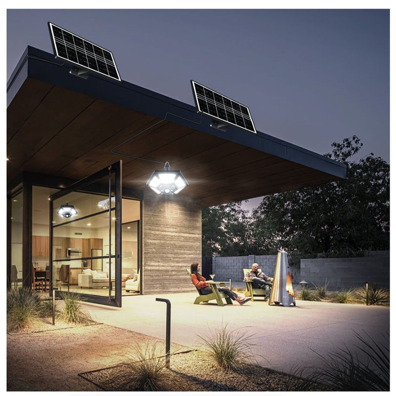 Solar Shed Light Solar Pendant Light For Indoor Outdoor 180 LED 1000LM