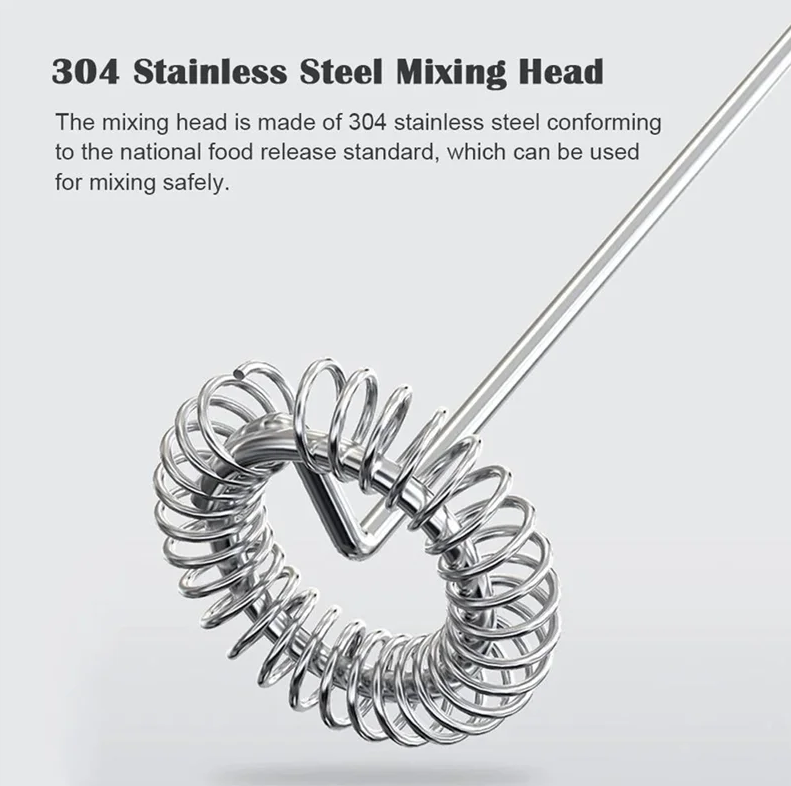 Electric Handheld Milk Frother Stainless Steel Stand