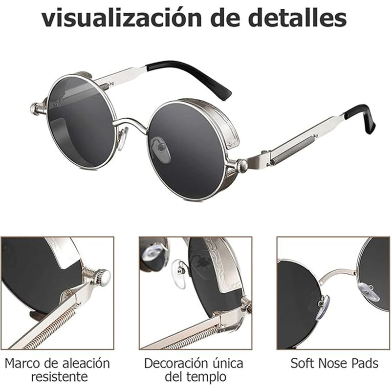 Round Metal Frame Sunglasses Men Women Retro Steampunk Glasses Sunglasses