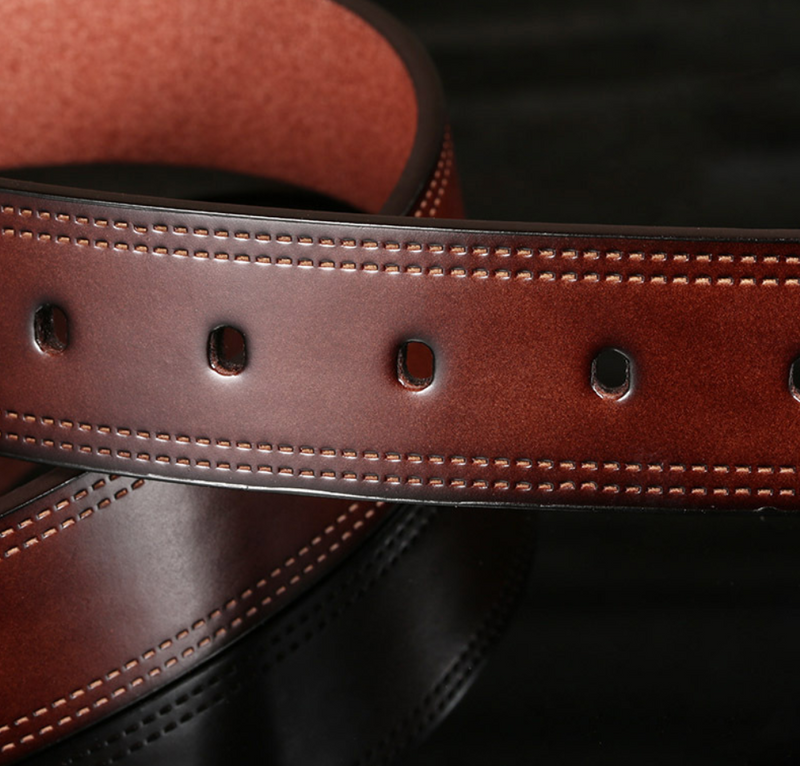 Men Quality Leather Belt Luxury Designer Alloy Pin Buckle Belts