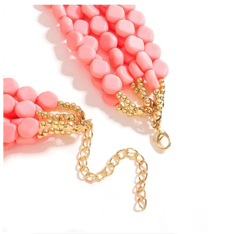 Bohemia Fashion Multilayer Beaded Necklace For Woman Vintage Rice Beads
