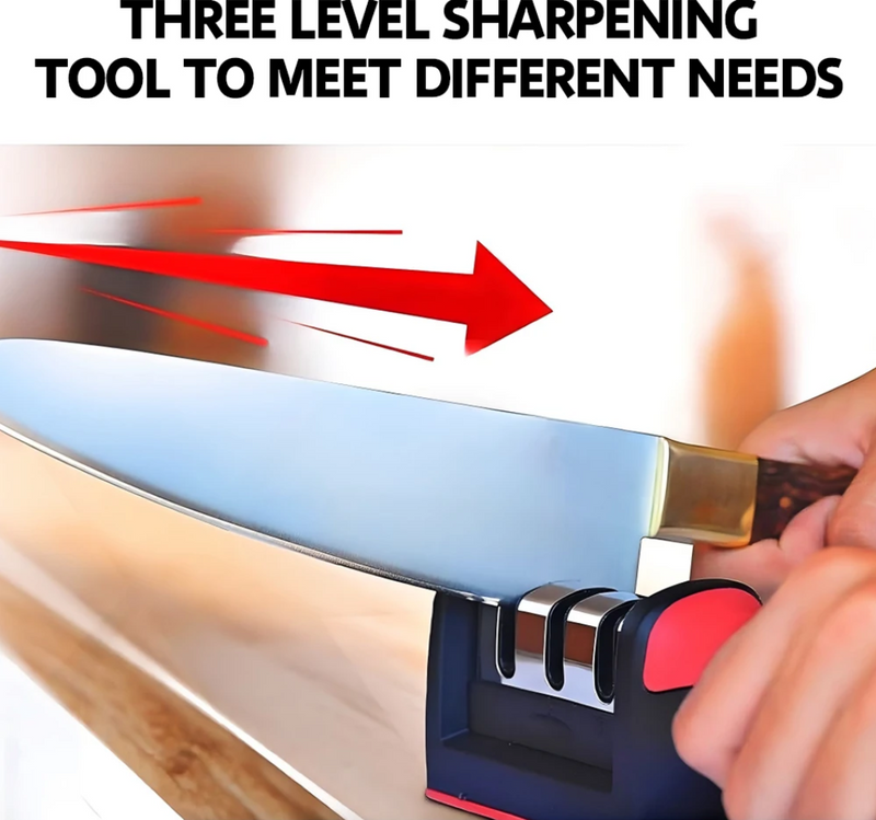 IPSTYLE Kitchen Knife Sharpener, 3/4 Stage Ousehold Multifunctional Handheld