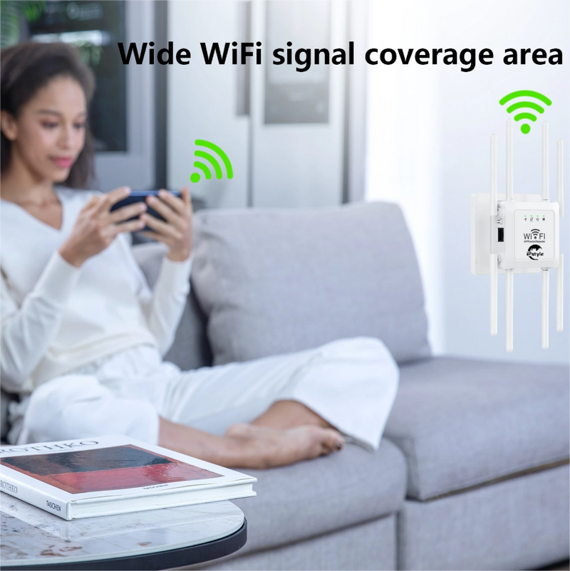 WiFi Extender Repeater 8 Antennas 2.4G/5G Amplifier Router Network
