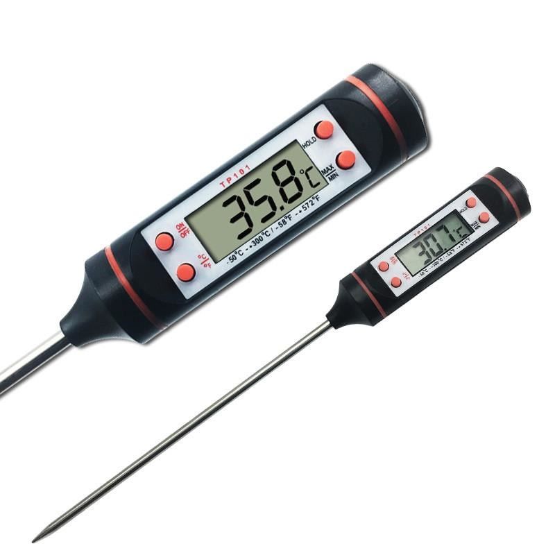 Stainless Steel Digital Cooking Thermometer with LCD Display