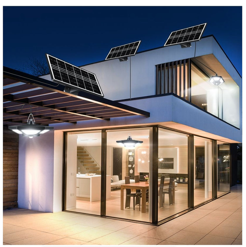 Solar Shed Light Solar Pendant Light For Indoor Outdoor 180 LED 1000LM