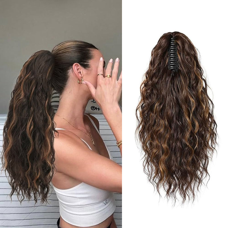 Womans V-Tip Pre-Bonded High-Temperature Fibre Ponytail Wig (18inch/45cm long)