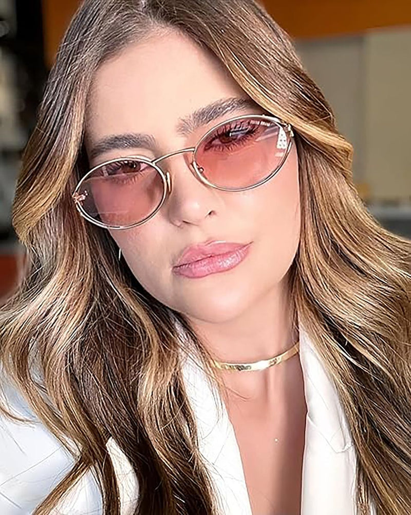Trendy Small Round Sunglasses – Retro Oval Frame for Men & Women, 100% UV Protection & Anti-Glare