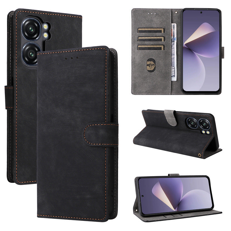 Flip Cover for Oukitel C58 Pro PU Leather Phone Case [RFID Blocking] With Hand Strap