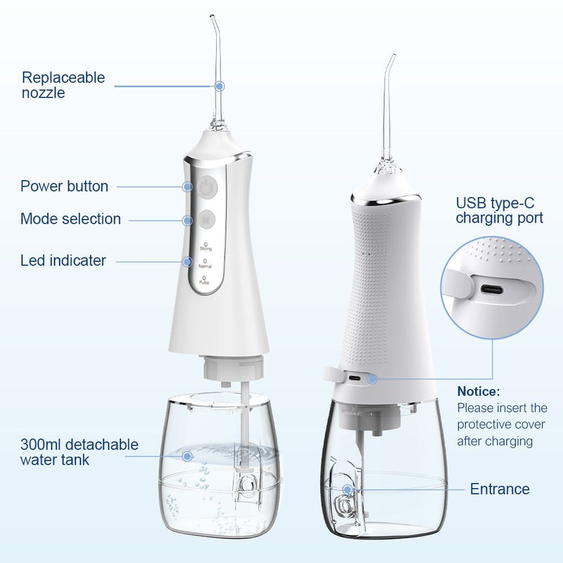 Dental Oral Irrigator Water Flosser for Teeth Cleaner Thread Teeth Pick