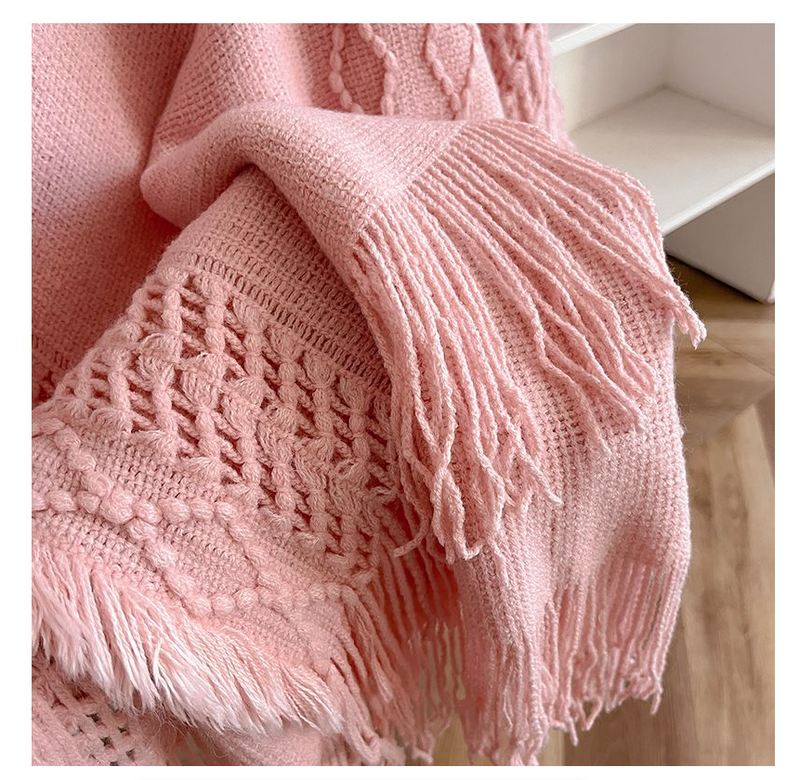 Autumn Winter Women Knitted Cape Shawl Wrap Cloak Ethnic Hooded Poncho