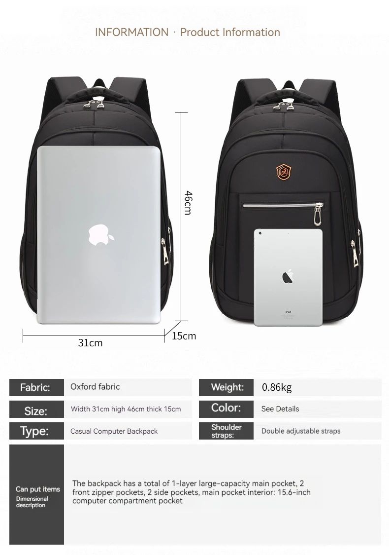Large Backpack for Business Travel School Bag Casual College for woman men