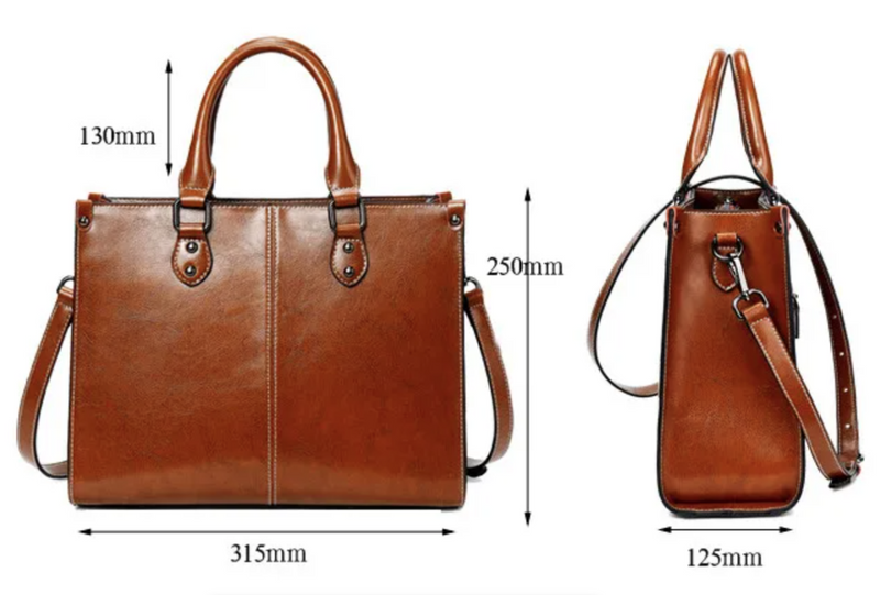 Women's Handbags Genuine Leather Lady Cowboy Shoulder Tote Bag
