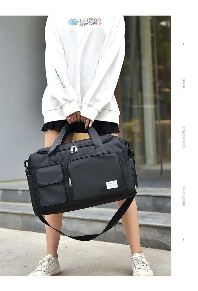Large Travel Bag Capacity Duffle With Shoe Compartment Sports Fiess Bags