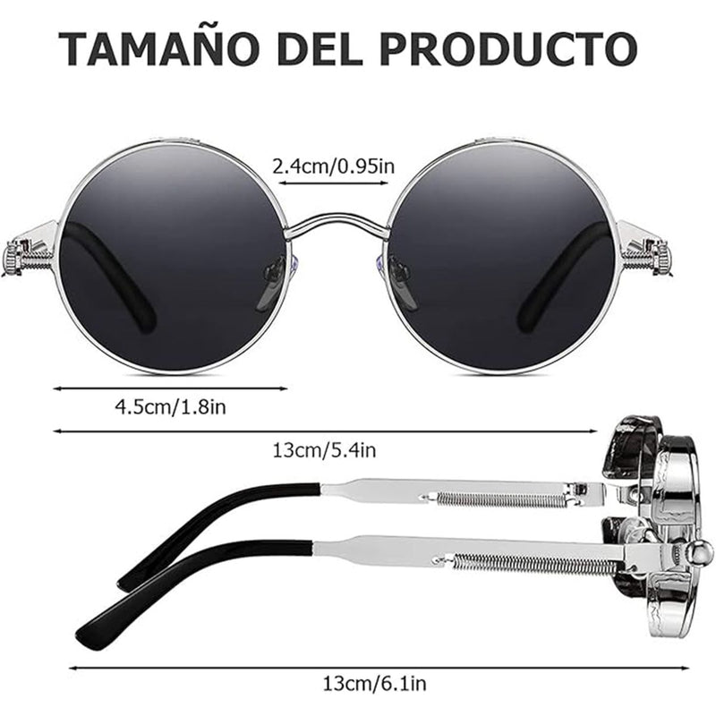 Round Metal Frame Sunglasses Men Women Retro Steampunk Glasses Sunglasses