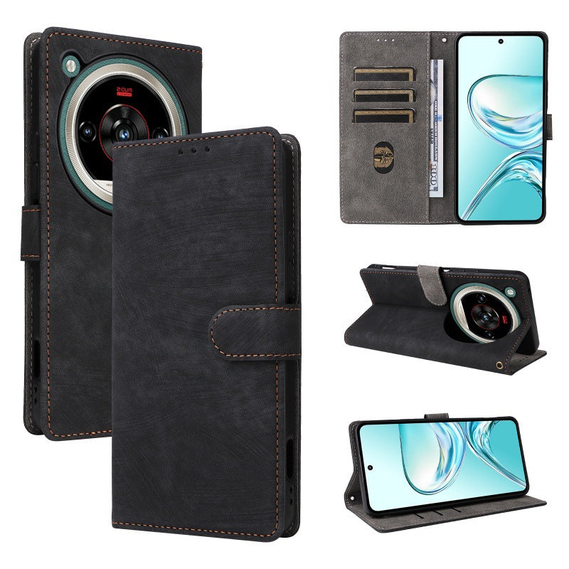 Flip Cover for ZTE nubia Focus 2 Ultra PU Leather Phone Case [RFID Blocking] With Hand Strap
