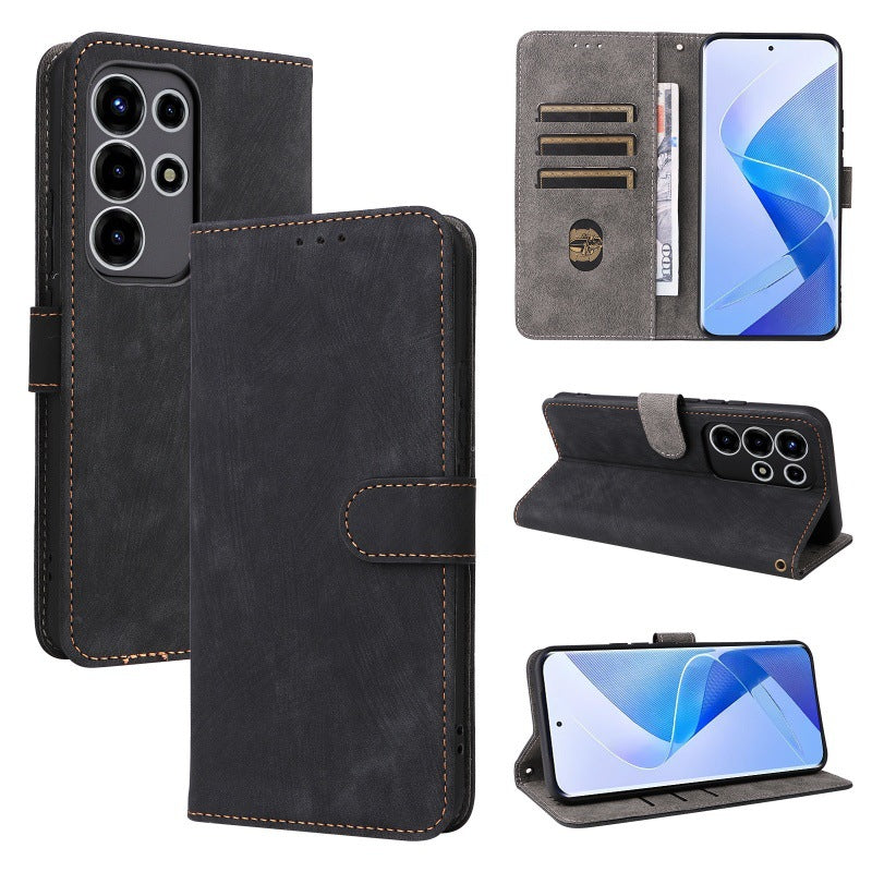 Flip Cover for itel Super 26 Ultra PU Leather Phone Case [RFID Blocking] With Hand Strap