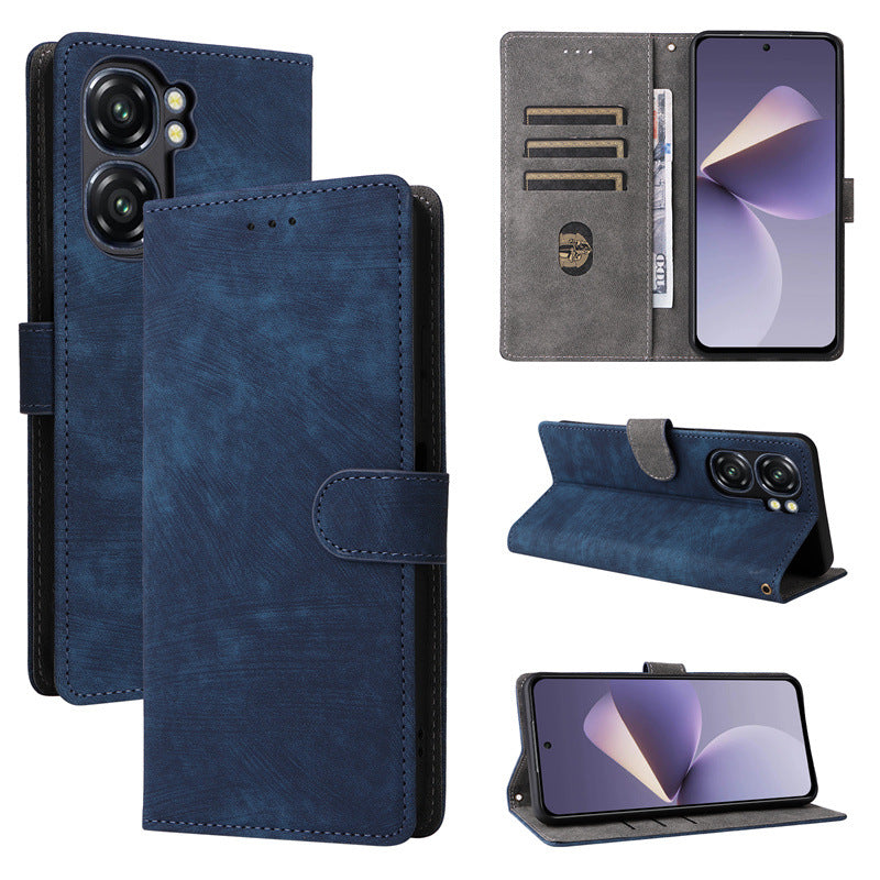 Flip Cover for Oukitel C58 PU Leather Phone Case [RFID Blocking] With Hand Strap