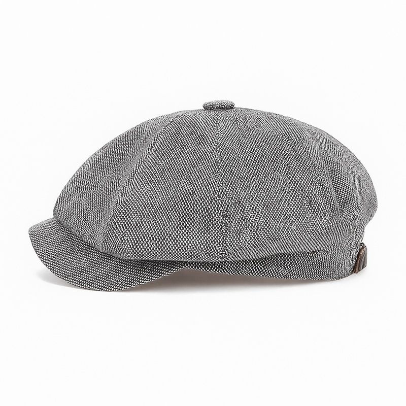 Men's Newsboy Hats Peaky Autumn Vintage Herringbone Octagon Cap Classic Lightweight Beret Hats Vintage Baker Boy Cap